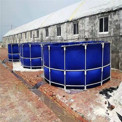 Duración de vida 3-15 años BLACK Steel Frame PVC HDPE Tanque para piscifactorías interiores Forma cuadrada
