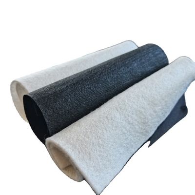 Aguja de mascota de fibra corta negra perforada Geotextil no tejido para refuerzo de filtración