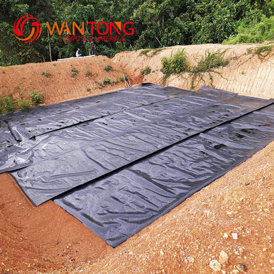 GB/ASTM GRI-GM13 Estándar de acondicionador de estanque con geomembrana de HDPE negro para estanque de camarón de pescado