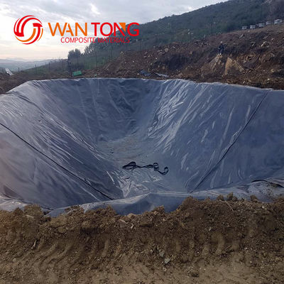 GB/ASTM GRI-GM13 Estándar de acondicionador de estanque con geomembrana de HDPE negro para estanque de camarón de pescado