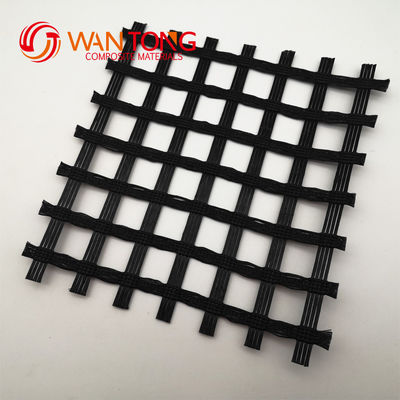 Alta resistencia a la tracción Poliéster PVC Biasaxial Geogrid Diseño tradicional para la industria