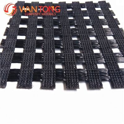 Poliéster de alta tracción Geogrid 120kn PVC recubierto 5m de ancho para la construcción de carreteras