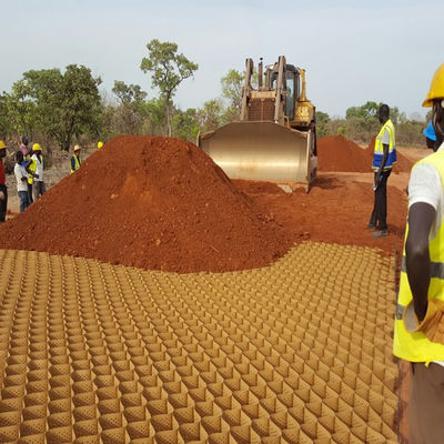 Superficie lisa texturizada de 100 mm de altura Geocell HDPE para proyectos de infraestructura duradera