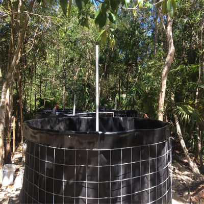 Geomembrana de plástico HDPE de 1 mm para el diseño tradicional en el revestimiento circular del estanque de peces del tanque