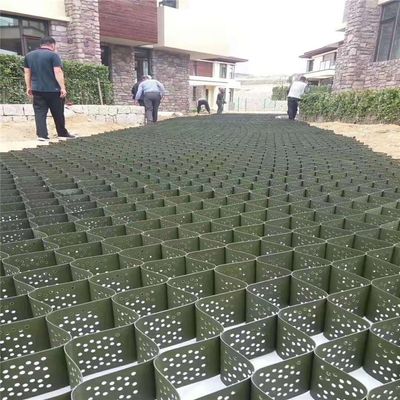 Pavimentador de grava de geocelulas de HDPE amarillo para estabilizar el suelo de las granjas de caballos de forma estable y duradera