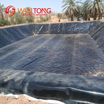 Hoja de geomembrana EPDM de 0,5 mm Linterador de estanque azul para impermeabilización LLDPE HDPE