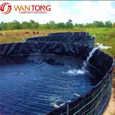 Duración de vida 3-15 años BLACK Steel Frame PVC HDPE Tanque para piscifactorías interiores Forma cuadrada