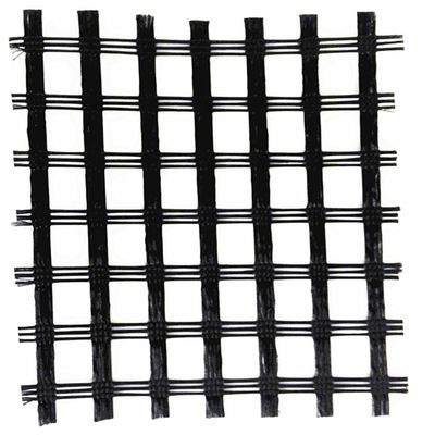 Poliéster biasial Geogrid 80-80 PET para solidificación del suelo de carretera 0.2mm-4mm de espesor