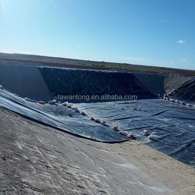 Geomembrana lisa HDPE Represa Tanque de pescado Agricultura Estanque de recubrimiento Geomembranas 1mm 2mm