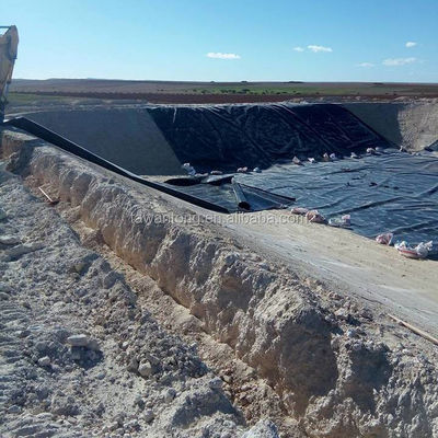 Geomembrana lisa HDPE Represa Tanque de pescado Agricultura Estanque de recubrimiento Geomembranas 1mm 2mm