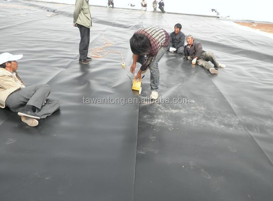 Geomembranas para acuarios de peces 2 mm Negro Inmune al agua de plástico HDPE Instalación in situ
