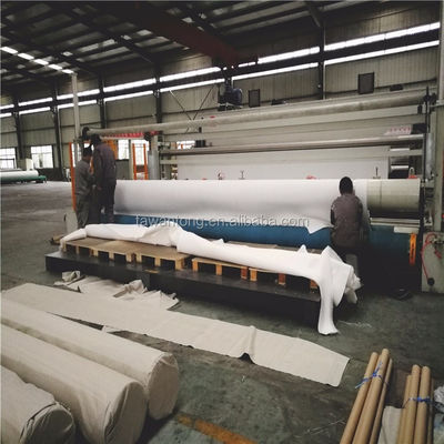 Moderno estilo Poliéster Filamento continuo aguja perforada Geotextil no tejido 200gm en blanco