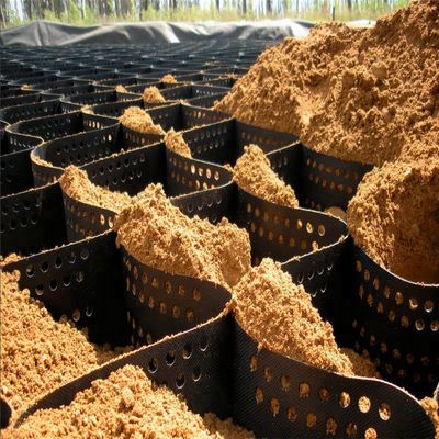 Geocell de HDPE perforado texturizado de 50-250 mm para la construcción de carreteras suaves y duraderas
