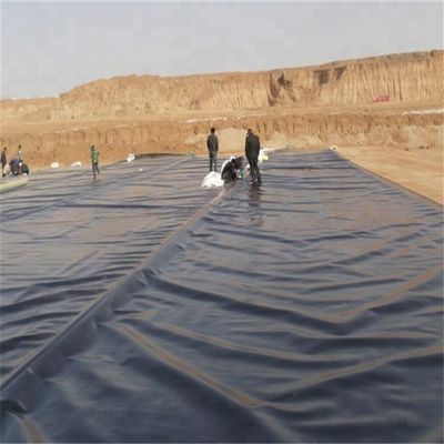 Geomembrana de HDPE de 1 mm 1,2 mm 1,5 mm para presas o lagos artificiales Negro Verde Azul Blanco