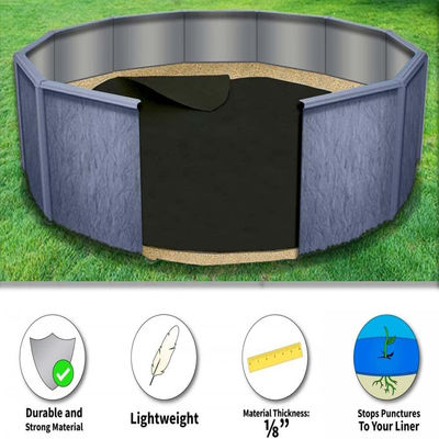 Pad de 12 pies redondo para el revestimiento de piscinas con precuadro de geotextil no tejido de longitud 50-100m para exteriores