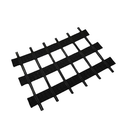 Geogrid uniaxial de poliéster blanco con revestimiento de PVC 30kn/M-1000kn/M en diseño chino