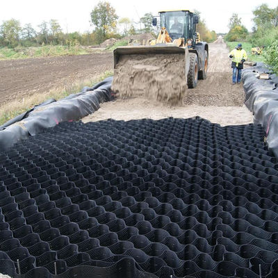 Geocell texturado/perforado de HDPE óptimo para el refuerzo de pendientes/muros de contención/carreteras