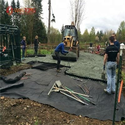 Geotextil no tejido para proyectos de carreteras Instalación in situ y asistencia prestada