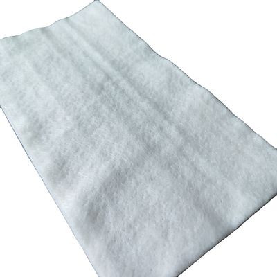 Geotextil blanco no tejido 100% poliéster PET Aguja de fibra grapada perforada 100g 200g 300g