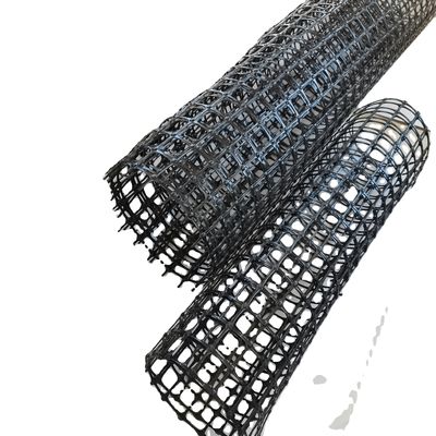 Grilla geográfica biaxial de PP negro 4040 para redes de refuerzo de carreteras