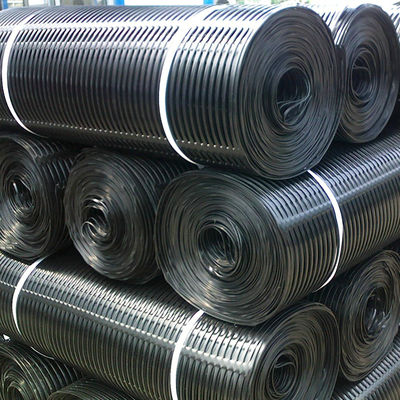 Geogrids CE/ISO9001 Certificado 50Kn/m Protección de pendiente Célula de suelo PP HDPE Plástico Geogrid uniaxial