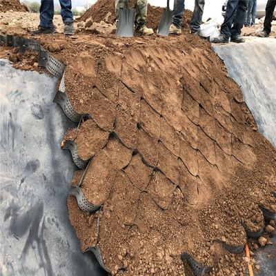 Geocell de superficie lisa blanca de HDPE para la estabilización y el control de la erosión del suelo