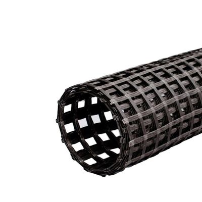 1m-6m de ancho Uniaxial de tejido de poliéster Geogrids Revestidos con PVC de alta resistencia