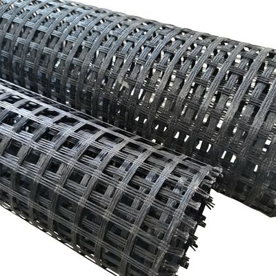 1m-6m de ancho Uniaxial de tejido de poliéster Geogrids Revestidos con PVC de alta resistencia
