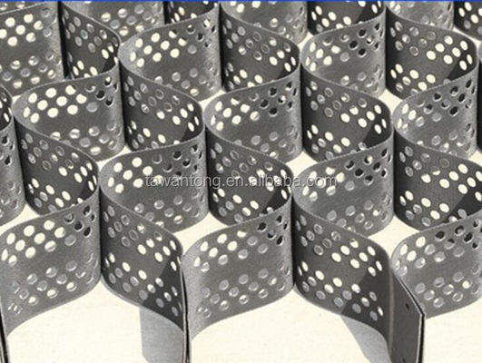 Diseño tradicional de refuerzo del suelo Geogrid Material HDPE Geocell Gravel para pasarela
