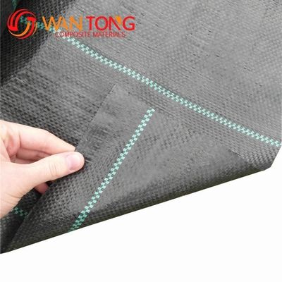 Alta resistencia a la tracción 5 oz de tejido tejido negro PP Geotextil para la construcción de carreteras