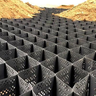 1.0-1.7MM espesor Geocell de grava para la aplicación de trabajos de tierra en la construcción de carreteras