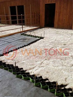 1.0-1.7MM espesor Geocell de grava para la aplicación de trabajos de tierra en la construcción de carreteras