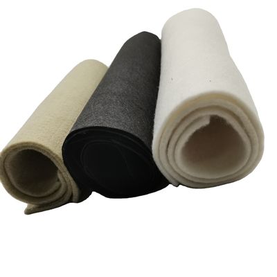 Aguja de mascota de fibra corta negra perforada Geotextil no tejido para refuerzo de filtración