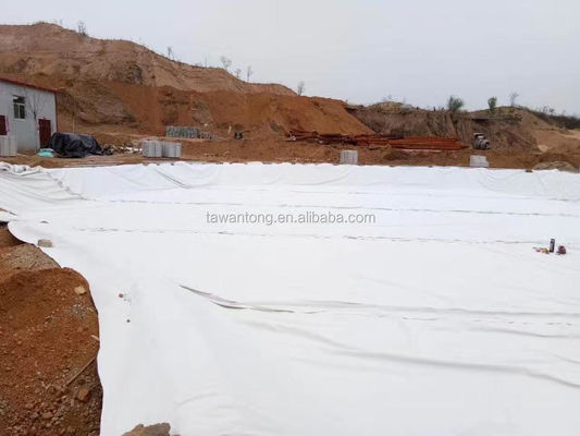 Tejido de geotextil no tejido para la construcción de carreteras con certificación ISO9001 ISO14001 BV