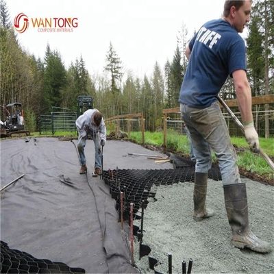 Construcción de carreteras y ferrocarriles Geocellas texturizadas de plástico perforado HDPE 75 mm/100 mm/150 mm
