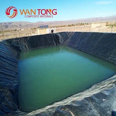 Ancho personalizado Revestimiento de geomembrana de HDPE impermeable negro 1 mm para tanque de piscifactoría