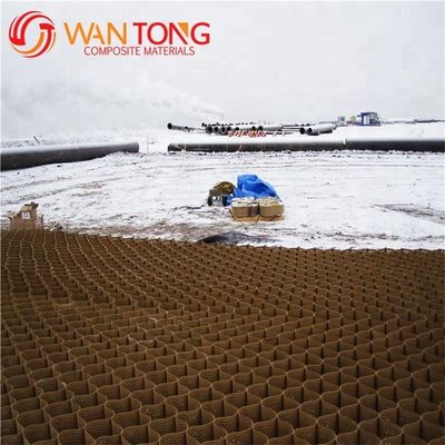 Diseño tradicional Geocell de plástico HDPE texturizado y perforado para la construcción de carreteras