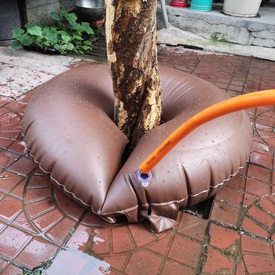 Bolsa de riego para árboles de liberación lenta de 15 galones Bolsa de PVC con cubierta de gatillo de actualización Verde del ejército