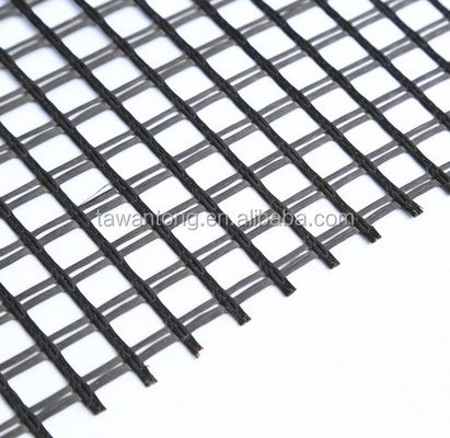 Solidificación del suelo de la carretera Poliéster biaxal Geo Grid 80-80 PET 1m-6m de ancho Bitumen recubierto