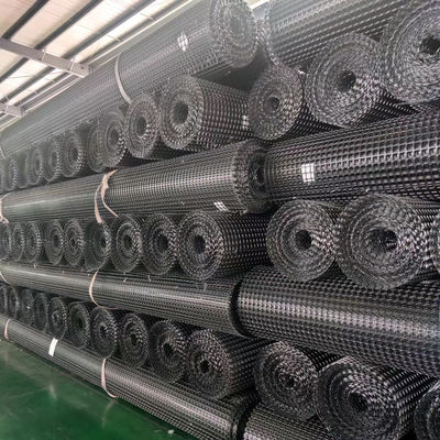 Geomalla 40kn Grid Mesh Biaxial PP Geogrid de plástico para solución de refuerzo de carreteras