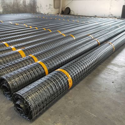 Geomalla 40kn Grid Mesh Biaxial PP Geogrid de plástico para solución de refuerzo de carreteras