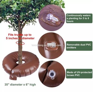Maximizar la salud de los árboles con PVC Bolsas redondas de riego de árboles Función Riego por goteo Trabajo