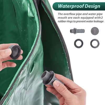 Barril de lluvia plegable para recolección portátil de agua de lluvia en almacenamiento de agua al aire libre