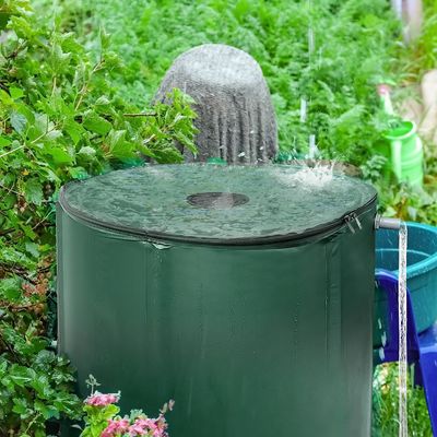 Barril de lluvia de 100 galones Una opción ecológica para recoger lluvia y agua en el jardín