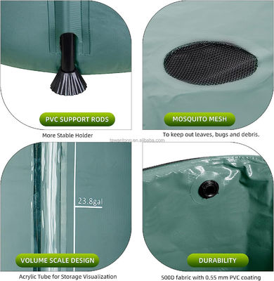 Barril de lluvia plegable de 250L La adición perfecta a su sistema de almacenamiento de agua del jardín