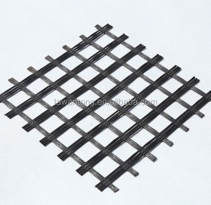 Estilo de diseño chino Estándar ISO de 50kn Geogrid de fibra de vidrio de vidrio para la construcción de carreteras