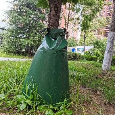 Envases verdes de 2 envases de 15 galones de liberación lenta de agua por goteo para regar árboles Bolsa de regaduras CE/ISO aprobada