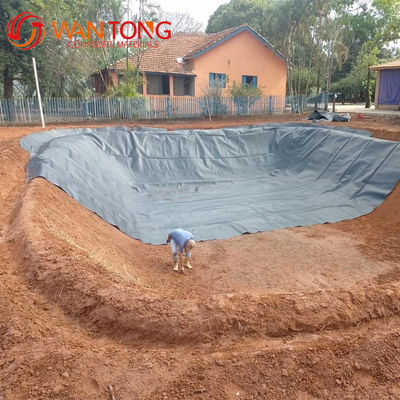 Geomembrana para cubrir estanques de piscifactorías en HDPE blanco y negro para la protección del medio ambiente