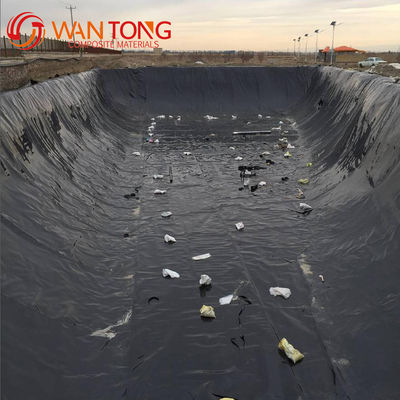 Geomembrana para cubrir estanques de piscifactorías en HDPE blanco y negro para la protección del medio ambiente