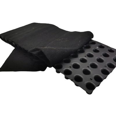 Tabla de drenaje de reciclaje virgen de 8 mm de HDPE PP para construcción de estructuras de estacionamiento subterráneo